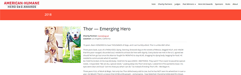Vote for Thor – Emerging Hero